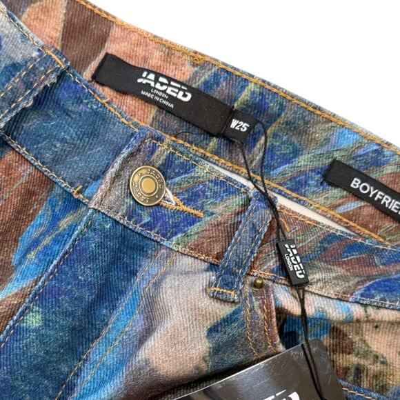 NWT Jaded London Marble Print Slouchy Fit Jeans - Picture 4 of 7